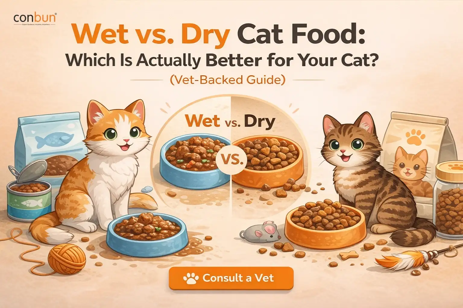 Wet vs. Dry Cat Food: Which Is Actually Better for Your Cat? (Vet-Backed Guide)